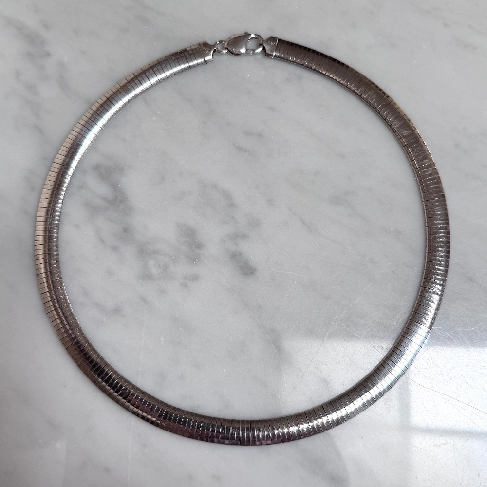 💰SOLD💰925 Sterling Silver 20" Inch Omega Chain Necklace 9.7mm Italy 48.65 Grams